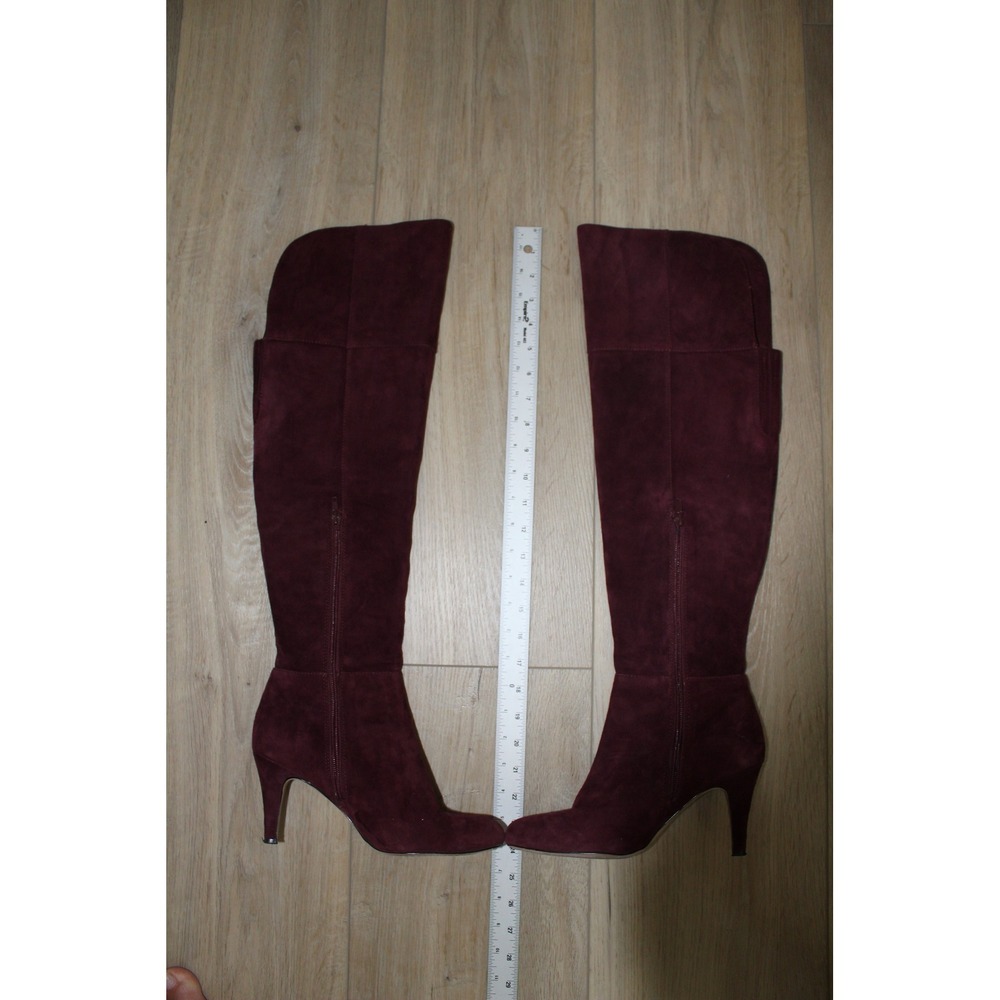 Vince Camuto CESILY Burgundy Suede Over The Knee Stiletto Boots Women's 7.5 M - Picture 4 of 4